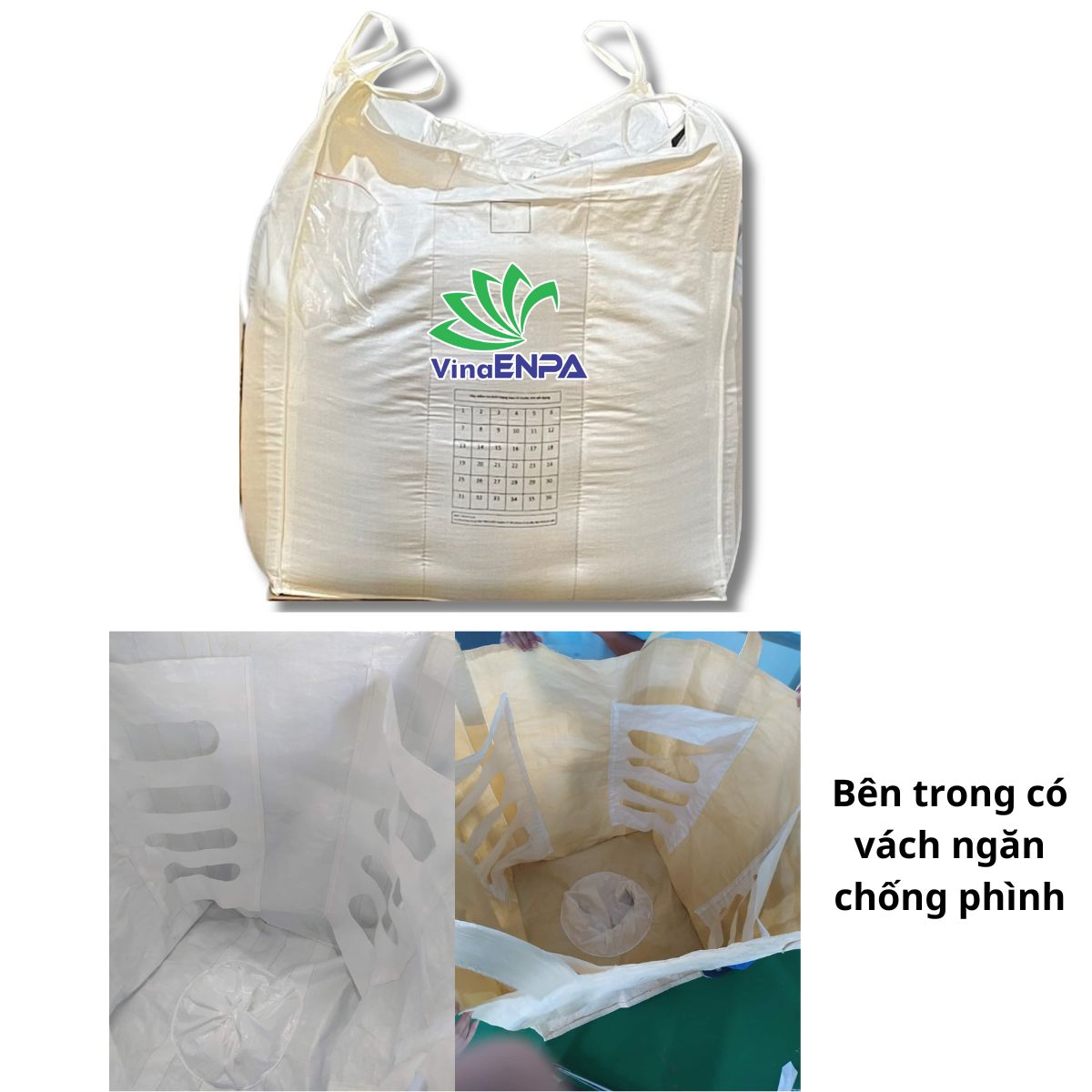 Bao Jumbo có vách ngăn chống phình VinaENPA