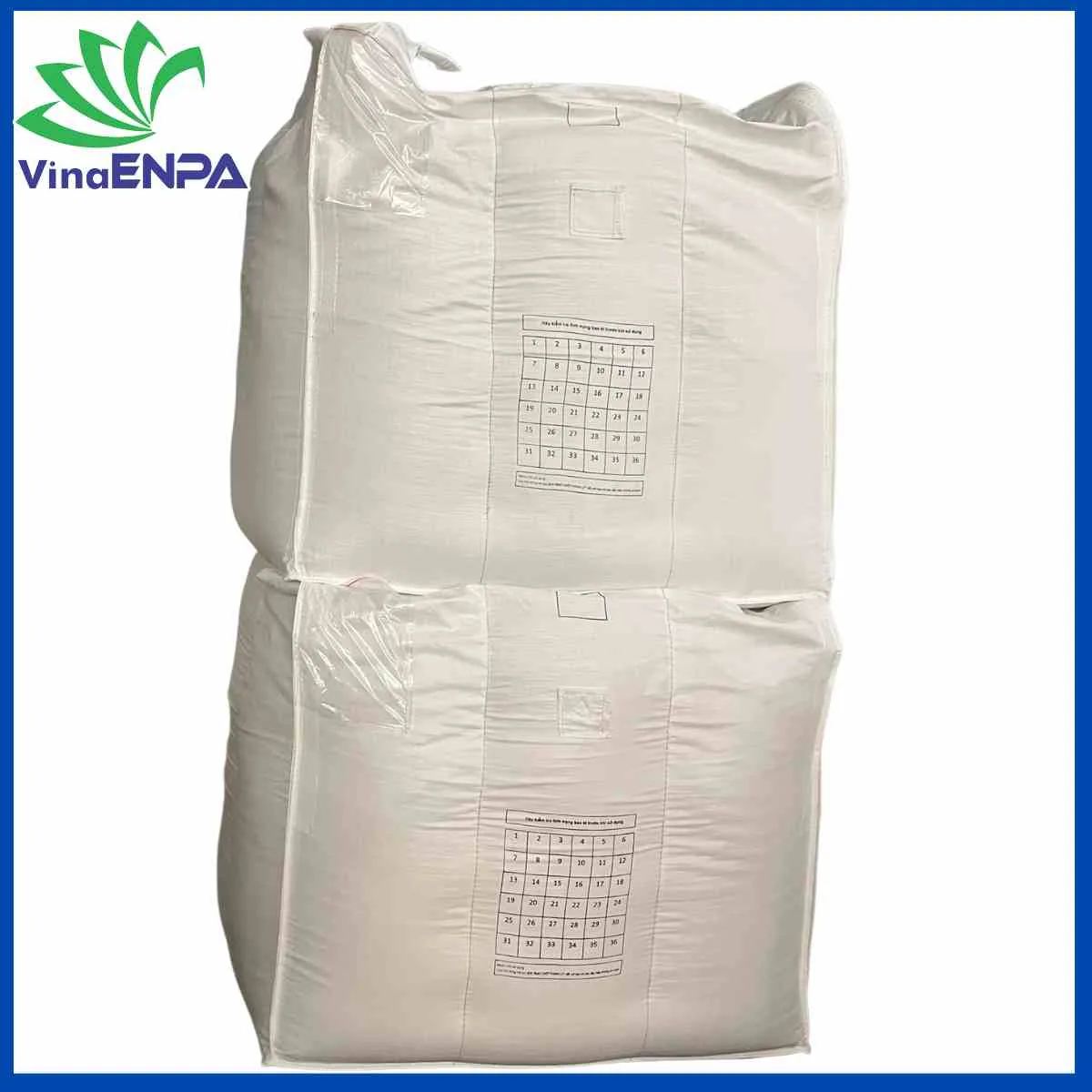 Bao jumbo đựng gạo được may chống phình bằng vách ngăn phía trong 4 góc bao