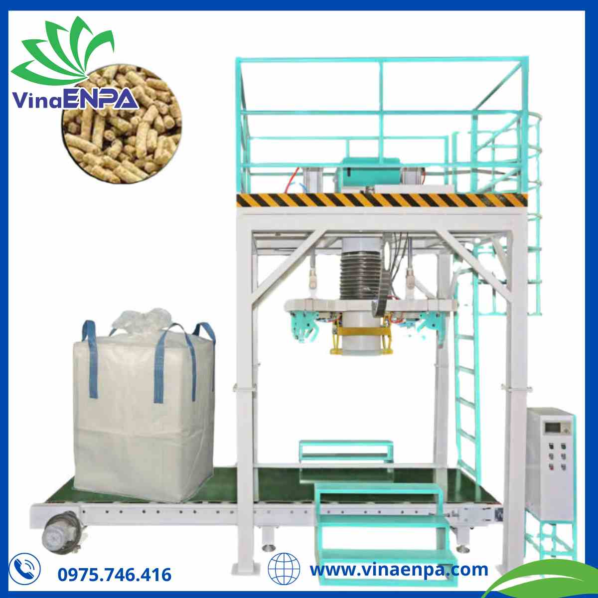Cách sử dụng bao jumbo đáy bằng trên dàn đóng hàng