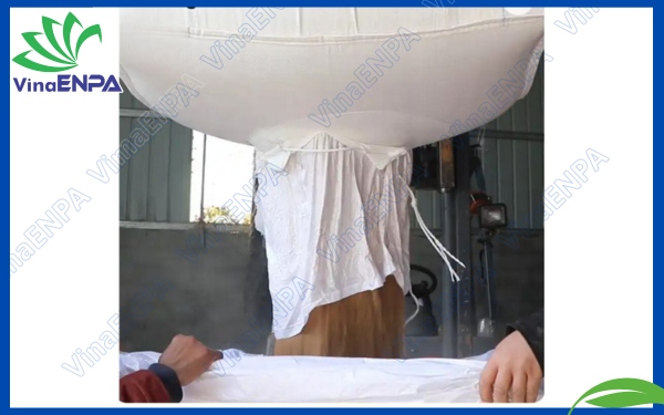 Thiết kế ống xả trong bao jumbo đựng vật liệu xây dựng